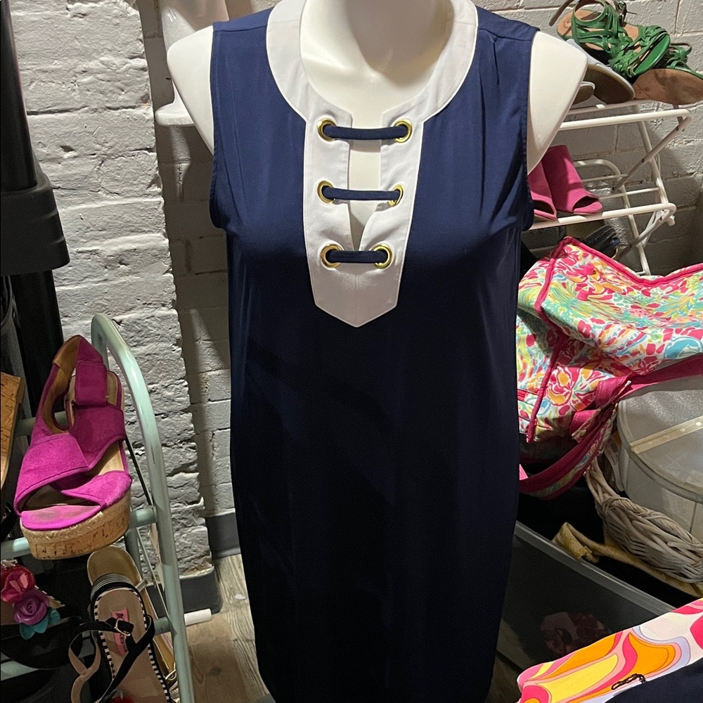 MICHAEL Michael Kors Navy and White Mini Dress